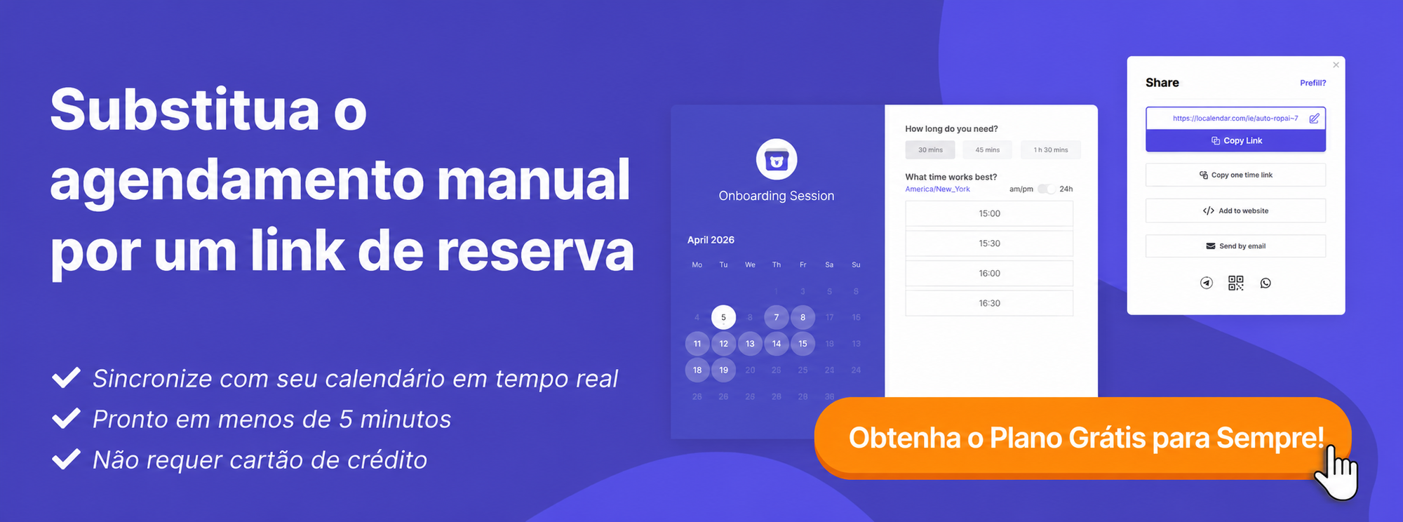 banner do sistema de agendamento Koalendar que pode sugerir novos horários no Google Calendar